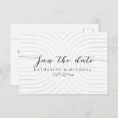 Minimaliseer de datumkaart opslaan save the date (Voorkant / Achterkant)