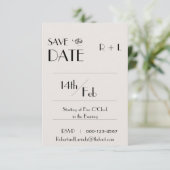 Minimaliseer de datumkaart opslaan save the date (Staand voorkant)