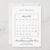 Minimaliseer de kalender van de Datum opslaan Save The Date (Voorkant)