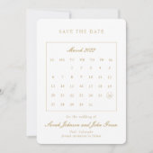 Minimaliseer de kalender van de Datum opslaan Save The Date (Voorkant)