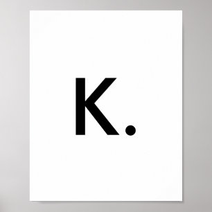 Minimaliseer de lettertypefunctie van uw Initiaal  Poster