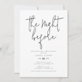 Minimaliseer de nacht voor het eten van de repetit kaart (Voorkant)