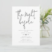 Minimaliseer de nacht voor het eten van de repetit kaart (Staand voorkant)