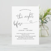 Minimaliseer de nacht voor het eten van de repetit kaart (Staand voorkant)