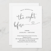 Minimaliseer de nacht voor het eten van de repetit kaart (Voorkant / Achterkant)