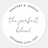 Minimaliseer de perfecte weddenschap ronde sticker (Voorkant)