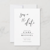 Minimaliseer de zwarte ID523-datum eenvoudig met e Save The Date (Voorkant)