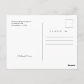 Minimaliseer eenvoudig cursief script de datum briefkaart (Achterkant)