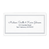 Minimaliseer het Eenvoudige Kromme Adres van de Te Etiket (Voorkant)