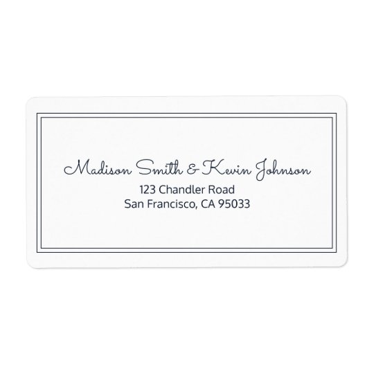 Minimaliseer het Eenvoudige Kromme Adres van de Te Etiket (Voorkant)