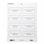 Minimaliseer het Eenvoudige Kromme Adres van de Te Etiket (Full Sheet)