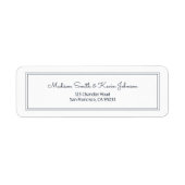 Minimaliseer het Eenvoudige Kromme Adres van de Te Etiket (Voorkant)