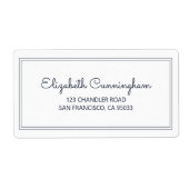 Minimaliseer het Eenvoudige Kromme Adres van de Te Etiket (Voorkant)