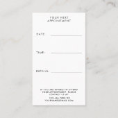 Minimaliseer uw aanstellingsherinnering Logo Verti Afsprakenkaartje (Achterkant)