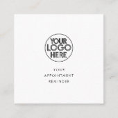 Minimaliseer uw afspraak Herinnering Business Logo Afsprakenkaartje (Voorkant)