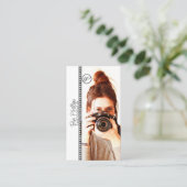 Minimaliseer uw foto & Logo fotografie bedrijf Visitekaartje (Staand voorkant)