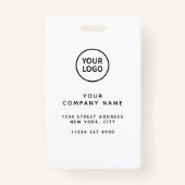 Minimaliseer uw Logo-bedrijfsidentificatie Badge (Achterkant)