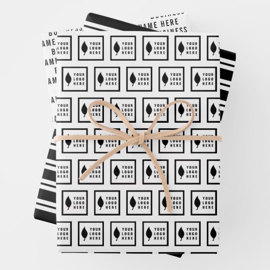 Minimaliseer uw Logo- en bedrijfsnaam-patronen Inpakpapier Vel (In situ)