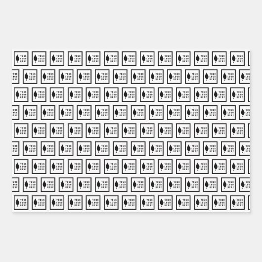 Minimaliseer uw Logo- en bedrijfsnaam-patronen Inpakpapier Vel (Voorkant)