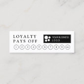 Minimaliseer uw Logo loyaliteit punch Kaart Klantenkaartje (Voorkant)