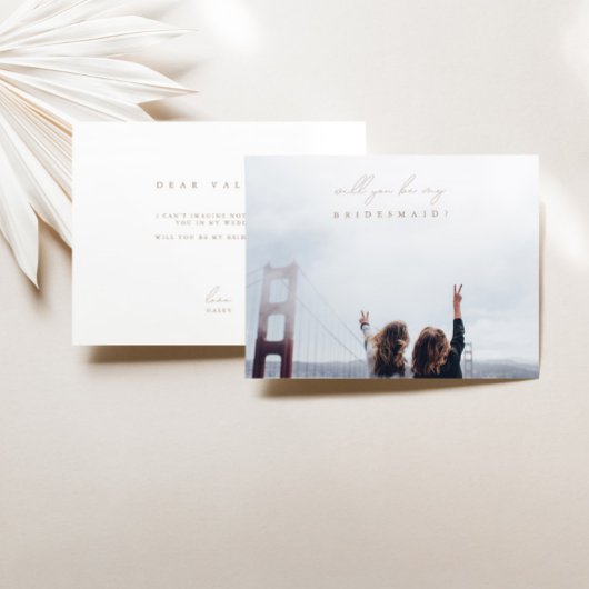 Minimaliseert u mijn Bridesmaid Script-foto Kaart