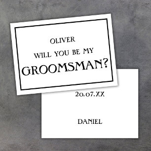 Minimaliseert u mijn Groomsman-voorstel zwart Kaart