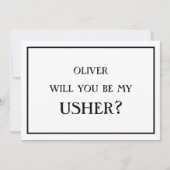 Minimaliseert u mijn Usher-voorstel zwart Kaart (Voorkant)