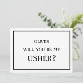 Minimaliseert u mijn Usher-voorstel zwart Kaart (Staand voorkant)