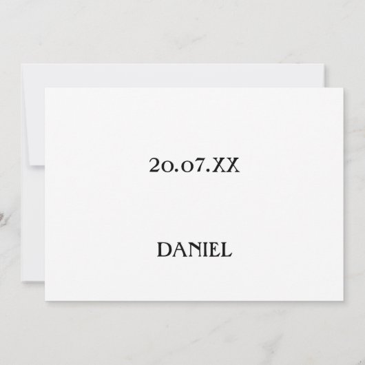 Minimaliseert u mijn Usher-voorstel zwart Kaart (Achterkant)