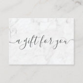 Minimaliserend Marble Small Business Cadeft Certif Contactkaartje (Voorkant)