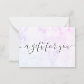 Minimaliserend Marble Small Business Cadeft Certif Notitiekaartje (Voorkant)