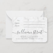 Minimaliserend Marble Small Business Cadeft Certif Notitiekaartje (Achterkant)