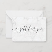 Minimaliserend Marble Small Business Cadeft Certif Notitiekaartje (Voorkant)