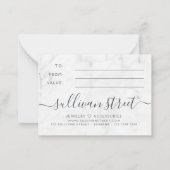 Minimaliserend Marble Small Business Cadeft Certif Notitiekaartje (Achterkant)