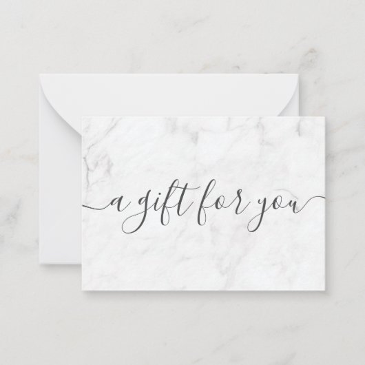 Minimaliserend Marble Small Business Cadeft Certif Notitiekaartje (Voorkant)