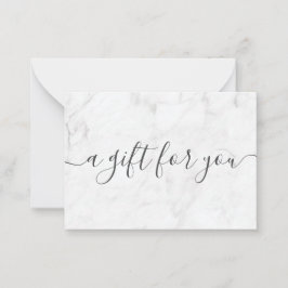 Minimaliserend Marble Small Business Cadeft Certif Notitiekaartje