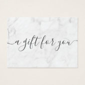 Minimaliserend Marble Small Business Cadeft Certif Visitekaartje (Voorkant)