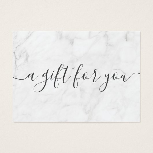 Minimaliserend Marble Small Business Cadeft Certif Visitekaartje (Voorkant)