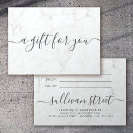 Minimaliserend Marble Small Business Cadeft Certif Visitekaartje