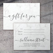 Minimaliserend Marble Small Business Cadeft Certif Visitekaartje