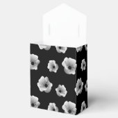 Minimaliserend patroon voor zwarte en witte elegan bedankdoosjes (Geopend)