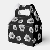 Minimaliserend patroon voor zwarte en witte elegan bedankdoosjes (Achterkant)