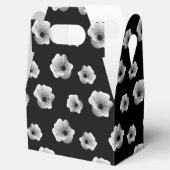 Minimaliserend patroon voor zwarte en witte elegan bedankdoosjes (Geopend)