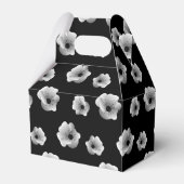 Minimaliserend patroon voor zwarte en witte elegan bedankdoosjes (Voorkant Zijde)