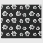 Minimaliserend patroon voor zwarte en witte elegan cadeaupapier (Vlak)