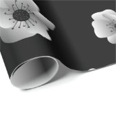 Minimaliserend patroon voor zwarte en witte elegan cadeaupapier (Rol Hoek)