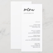 Minimaliserende 4x9-menukaarten voor bruiloft| Mod Menu (Voorkant / Achterkant)