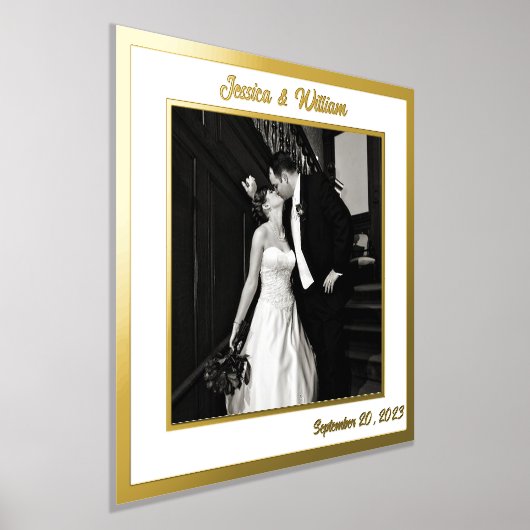 Minimaliserende Aangepaste foto en tekst voor brui Folie Afdrukken (Laagn)