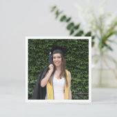 Minimaliserende Afstuderen fotoaankondigingskaart Aankondiging (Staand voorkant)