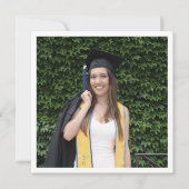 Minimaliserende Afstuderen fotoaankondigingskaart Aankondiging (Voorkant)